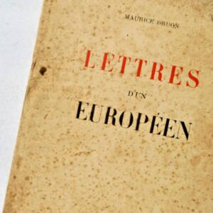 Druon Maurice Lettres d'un Européen
