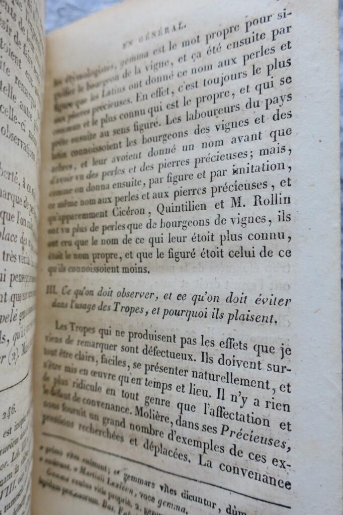DU MARSAIS. Des tropes ou des différents sens dans lesquels on peut…