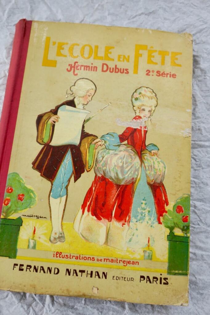 French school festivity book with music and illustrations