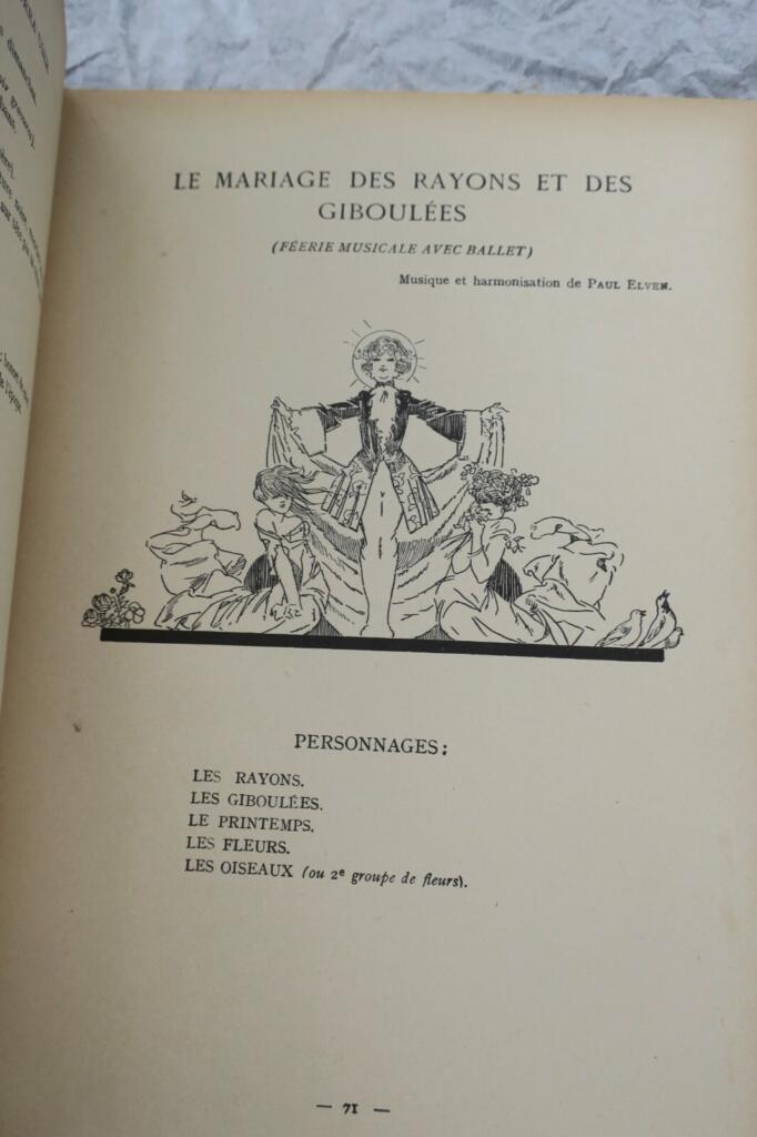 French school festivity book with music and illustrations
