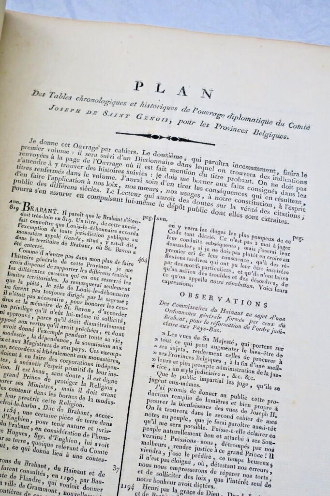 Diplomatic Essay on Brabant with Autograph Letters