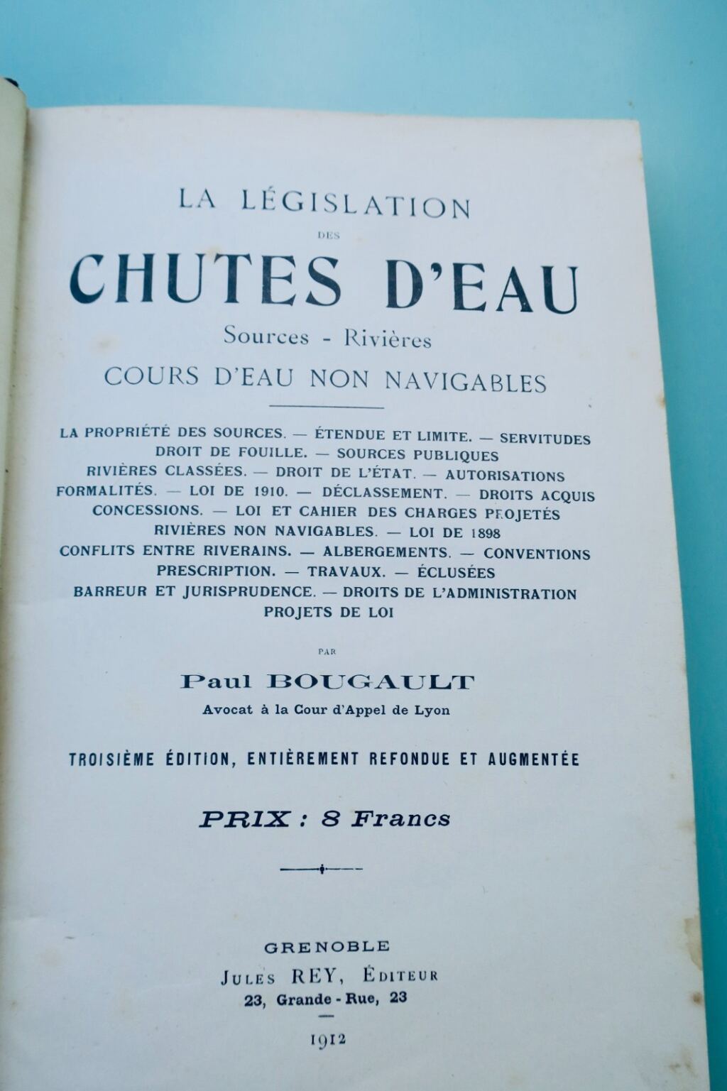 1912年フランスにおける滝の法規制