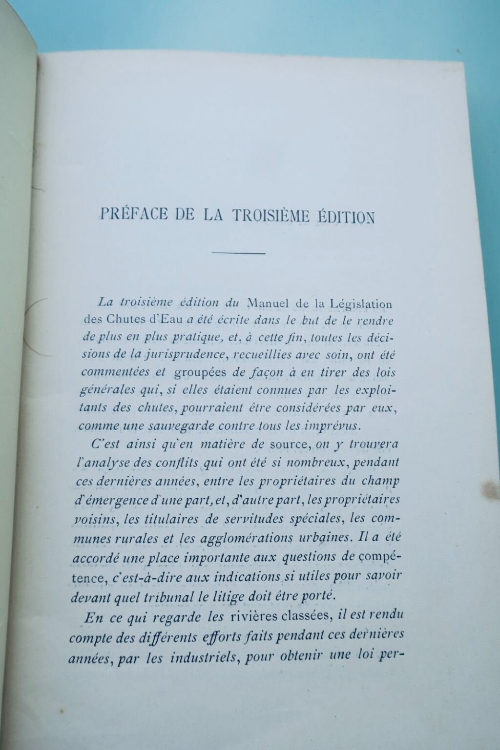 1912年フランスにおける滝の法規制