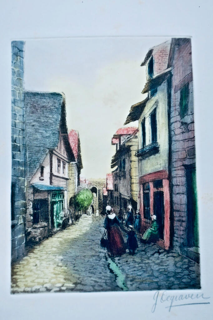 Signierte Radierung von G. DEGRAVEN in Bleistift