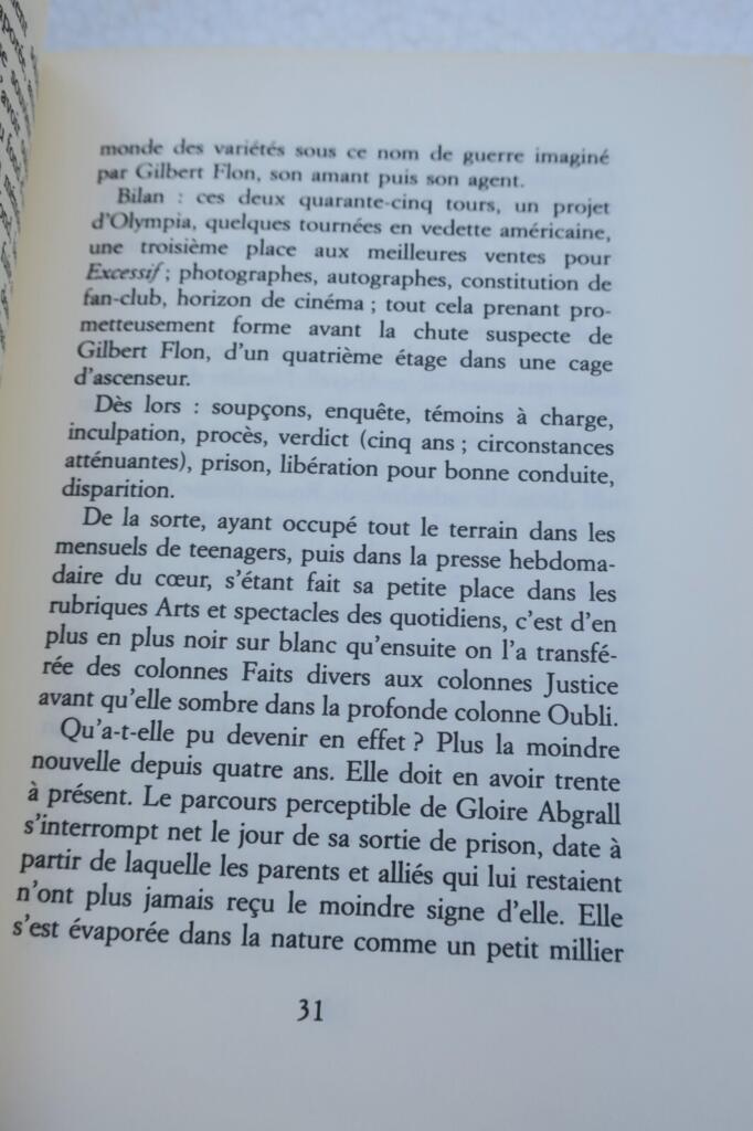 ECHENOZ (Jean). Les Grandes blondes. Dédicace