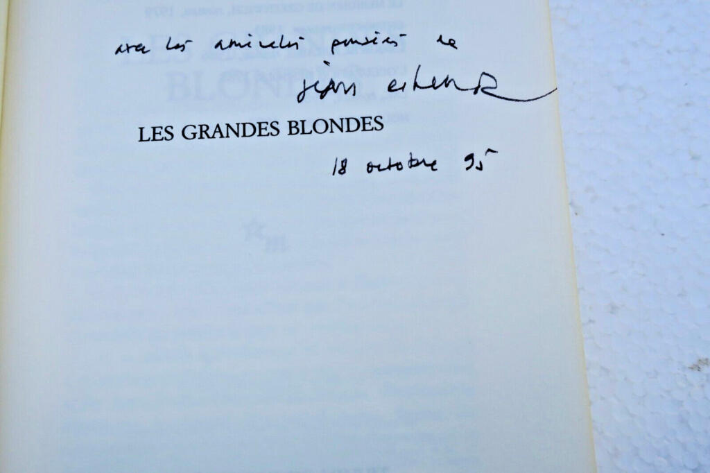 ECHENOZ (Jean). Les Grandes blondes. Dédicace