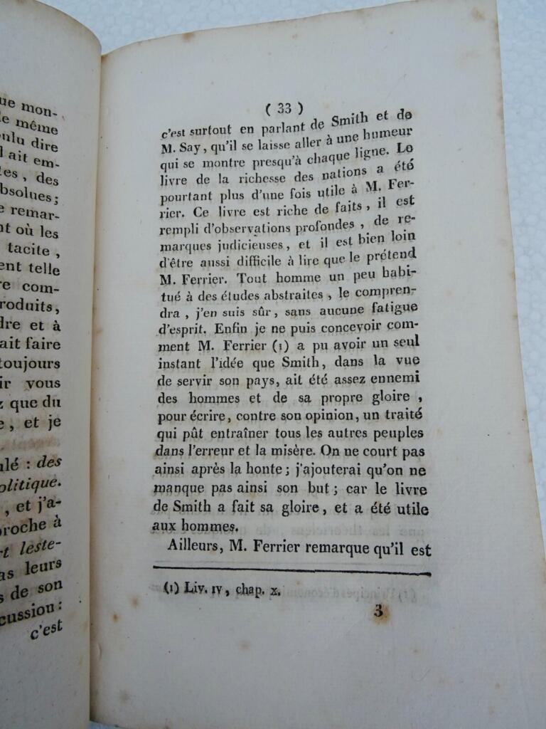 1824 critique of Ferrier’s economic theories