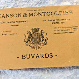 écriture buvards CANSON & MONTGOLFIER