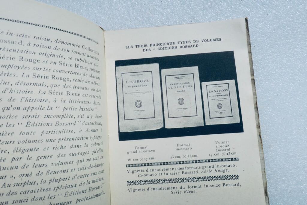 EDITIONS BOSSARD. CATALOGUE 1918