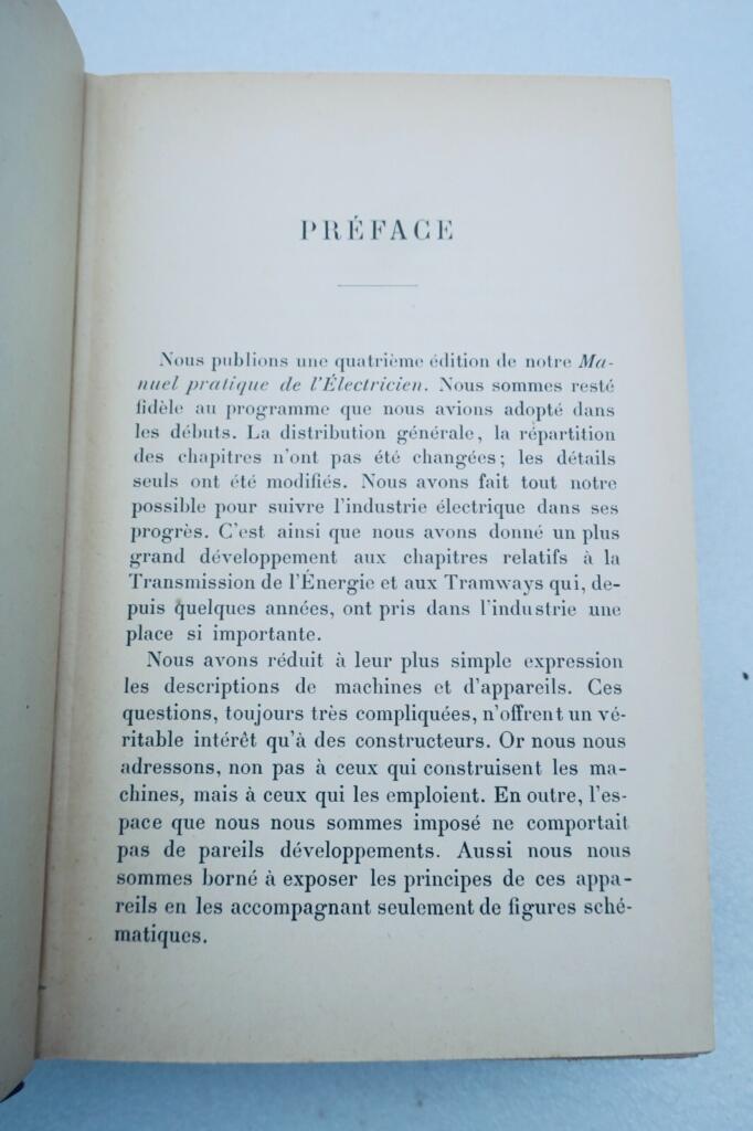 Electrique CADIAT E. Manuel pratique de l’électricien 1901