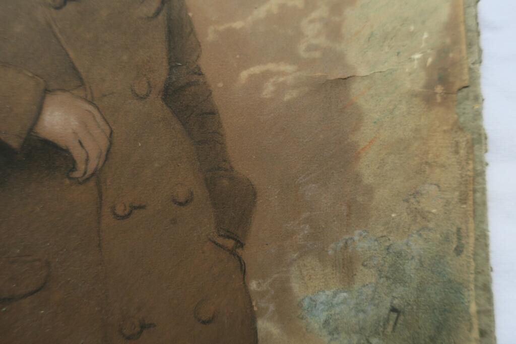 19th Century Portrait Pastel Study