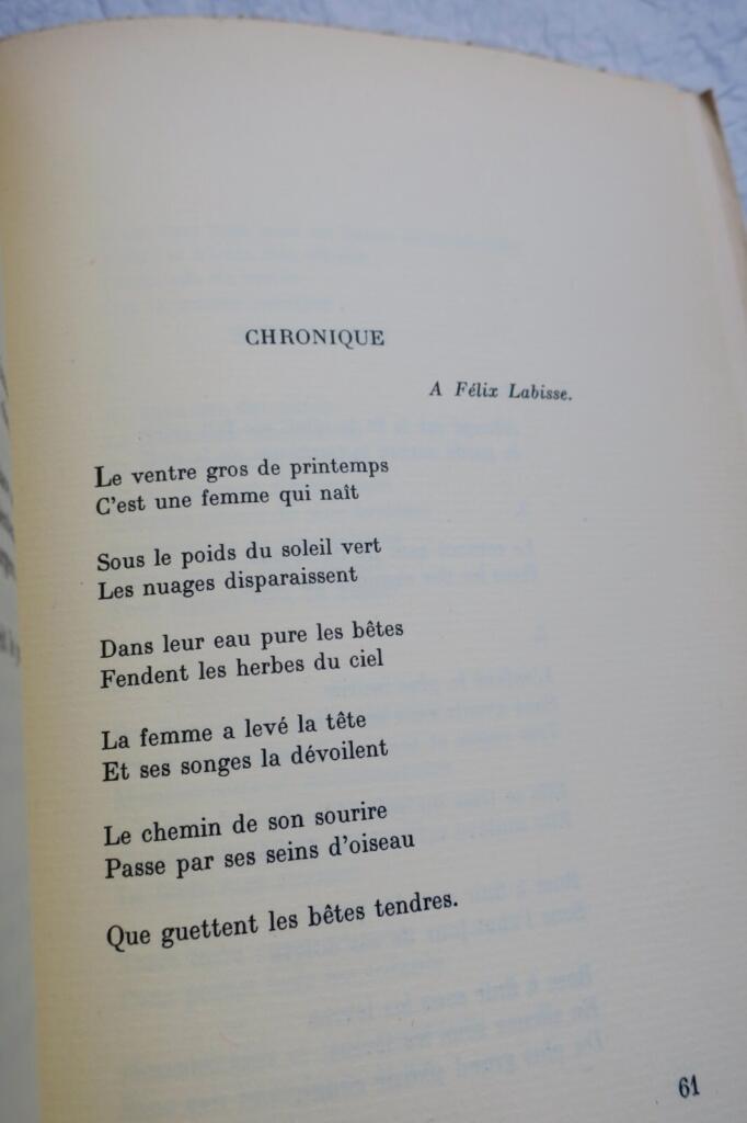 ELUARD, Paul LE LIT LA TABLE. 1944