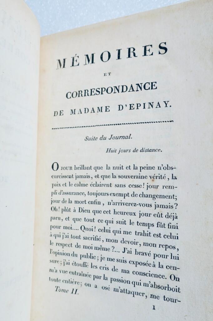 Erinnerungen von Madame d'Epinay
