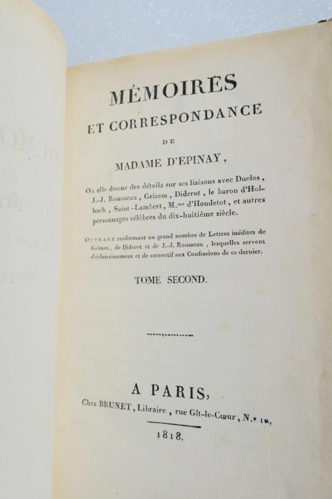 Erinnerungen von Madame d'Epinay