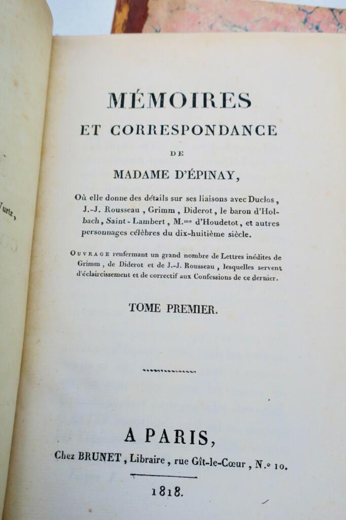 Erinnerungen von Madame d'Epinay