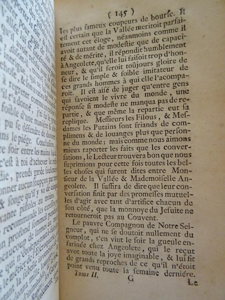 érotique Jean danse mieux que Pierre, Pierre danse mieux que Jean 1719