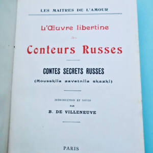 érotique oeuvre libertine des conteurs russes : contes secrets 1912