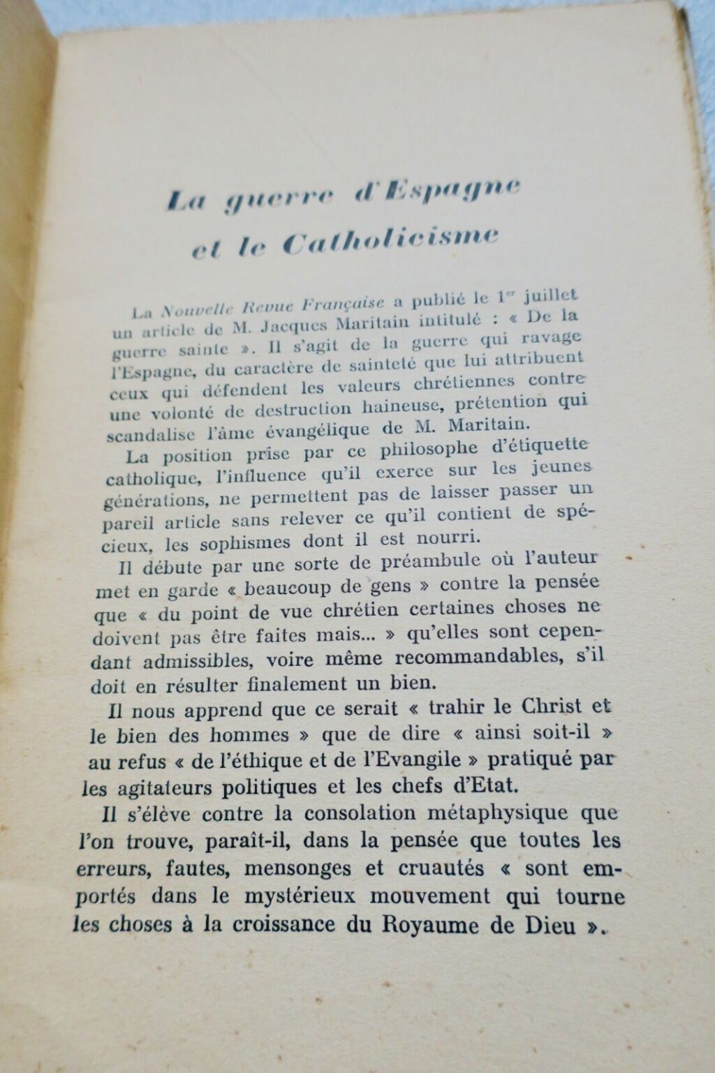 Spanish War and Catholicism: Defense of Truth