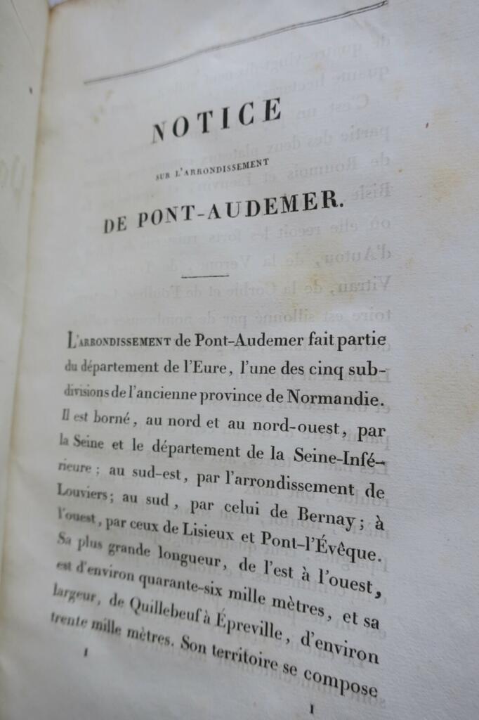 Historischer, archäologischer und statistischer Essay zum Bezirk Pont-Audemer