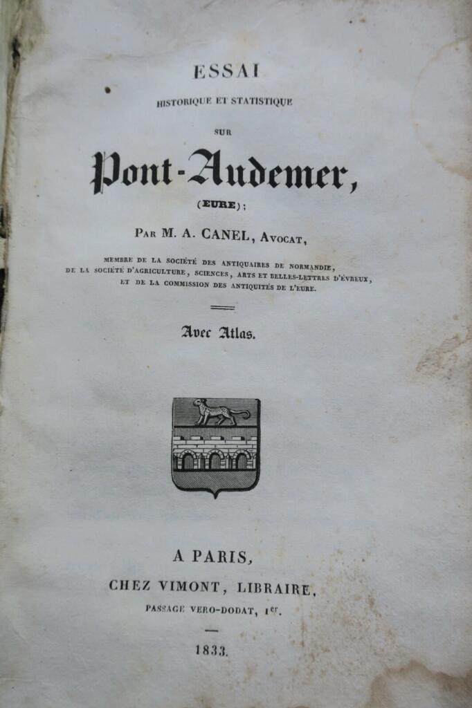Historischer, archäologischer und statistischer Essay zum Bezirk Pont-Audemer