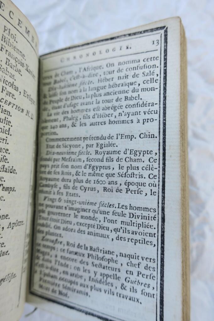 Chronological & historical New Year's gift 1788