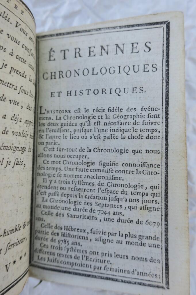 Chronological & historical New Year's gift 1788