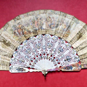 Eventail 19 ème joliment peint