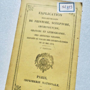 Explication des Ouvrages de Peinture, Sculpture, Architecture. 1879