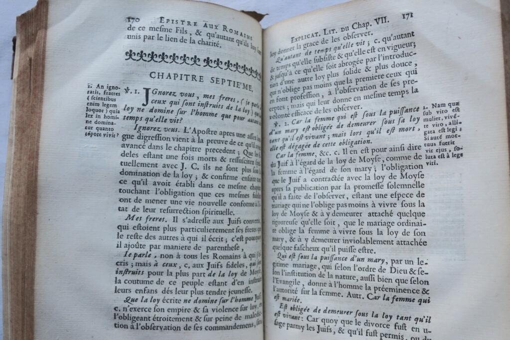 Explication littérale de l&rsquo;epistre de Saint-Paul aux romains 1688