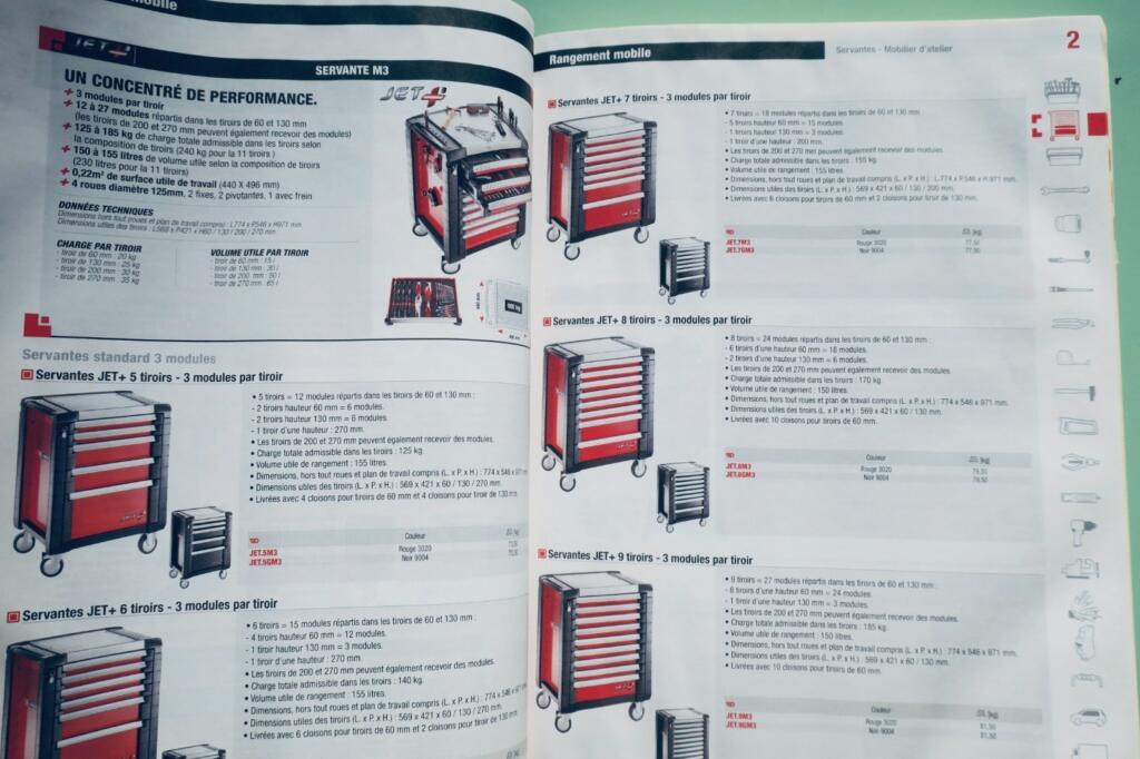 Professioneller Werkzeugkatalog mit Lagerlösungen
