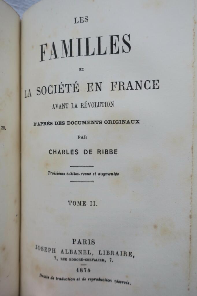 Französische Familien und Gesellschaft vor der Revolution