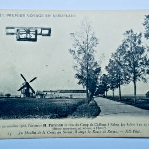 Farman premier voyage en aéroplane 1908 REIMS-Chalons