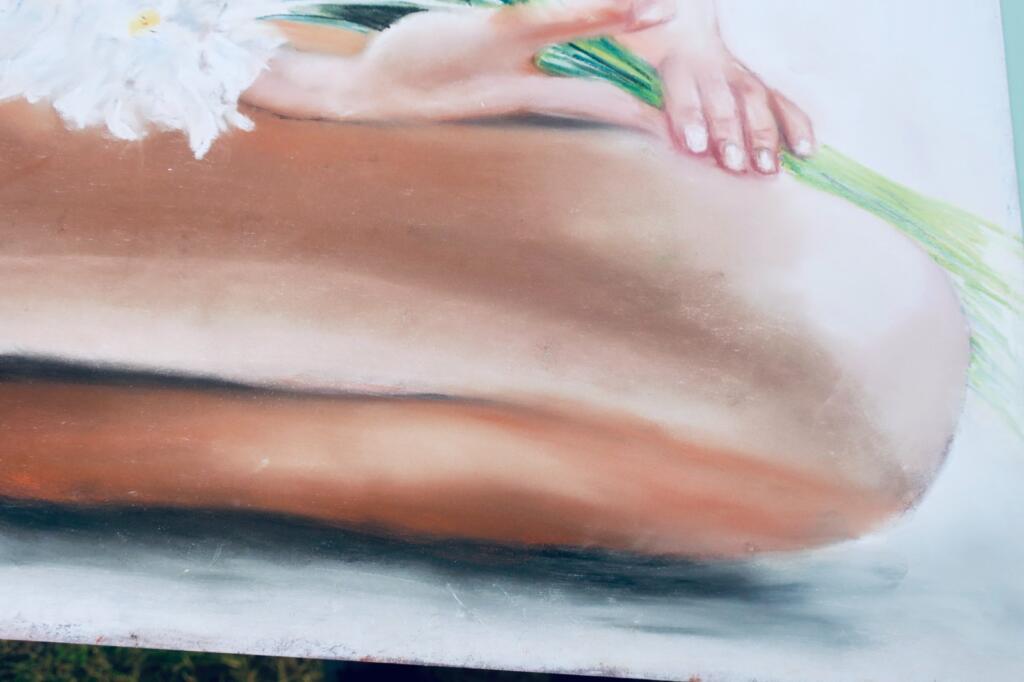 Femme nue GINA MORO 2018 Gouache 70 X 50 cm
