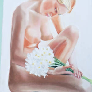 Femme nue GINA MORO 2018 Gouache 70 X 50 cm