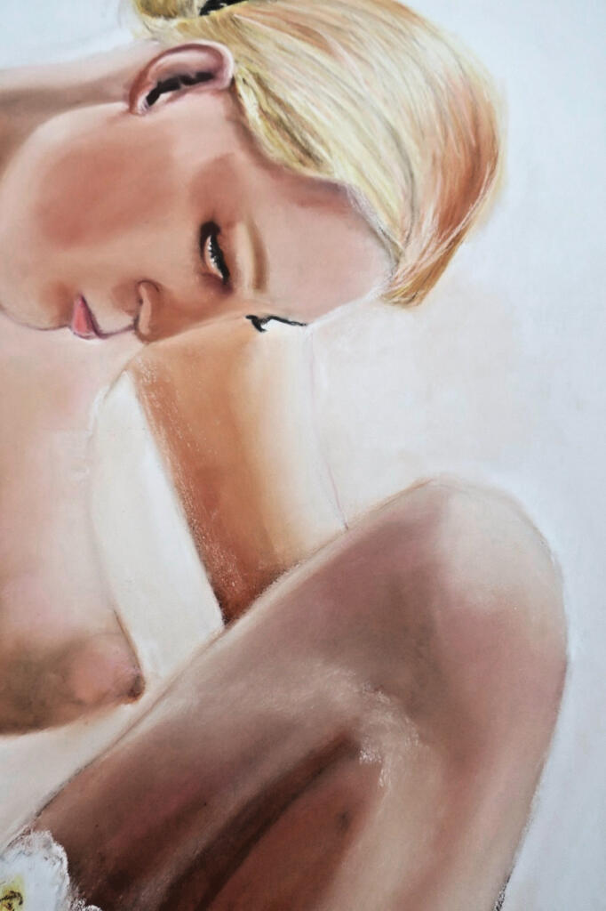 Femme nue GINA MORO 2018 Gouache 70 X 50 cm