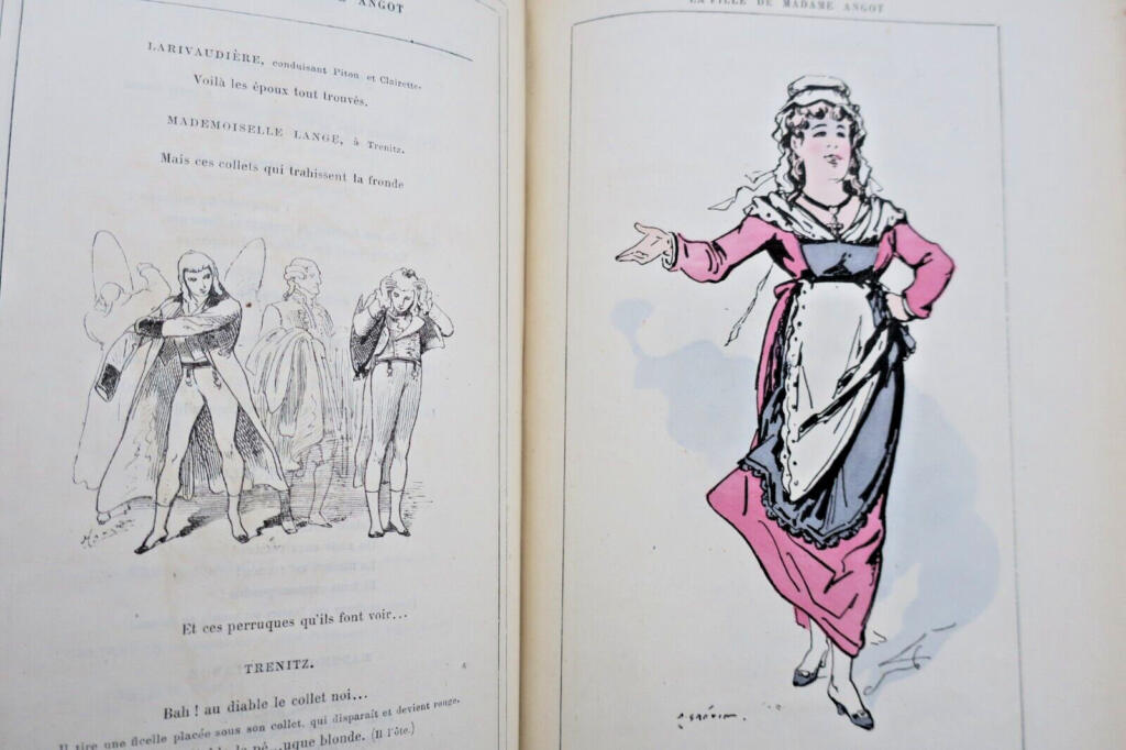 Comic opera in three acts with illustrated costumes
