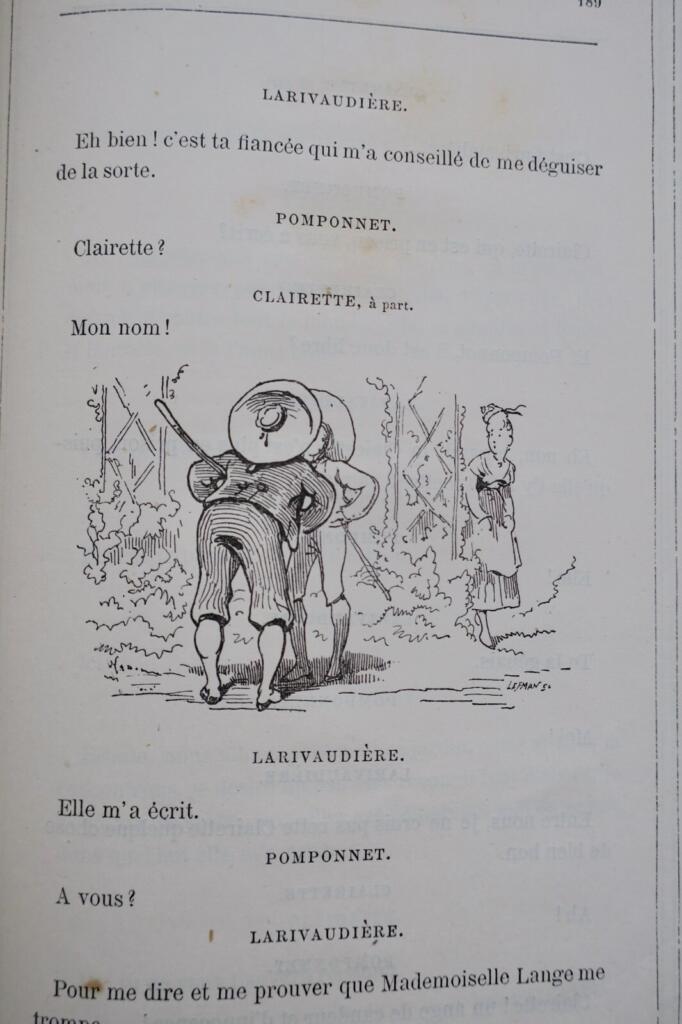 Comic opera in three acts with illustrated costumes