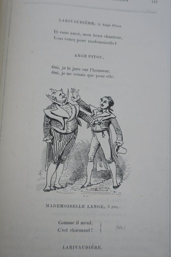 Comic opera in three acts with illustrated costumes