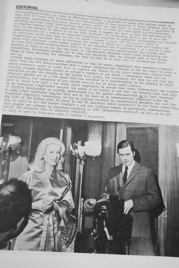 Early issues of Film Dope magazine