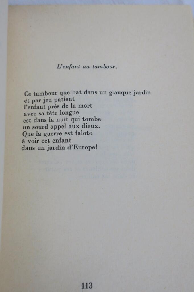 FOLLAIN Jean Poèmes et prose choisis. Gallimard NRF, 1961
