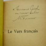 FORMONT & LEMERRE LE VERS FRANCAIS - VERSIFICATION ET + dédicace