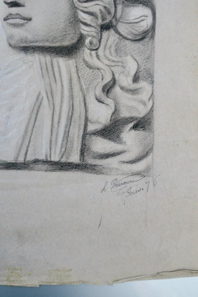 Original Charcoal Drawing on Laid Paper