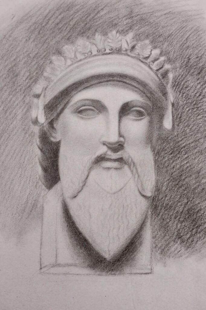 Fusain original 49 x 63 cm.