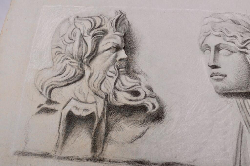 Original Charcoal Drawing on Laid Paper