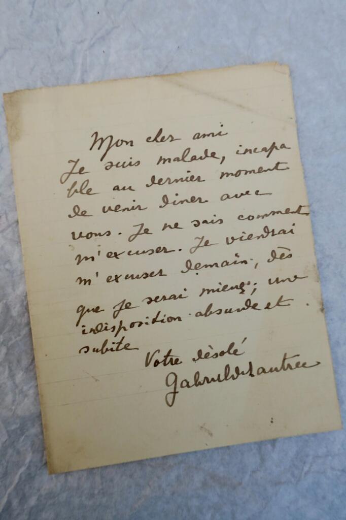 Autographed manuscripts by De Lautrec
