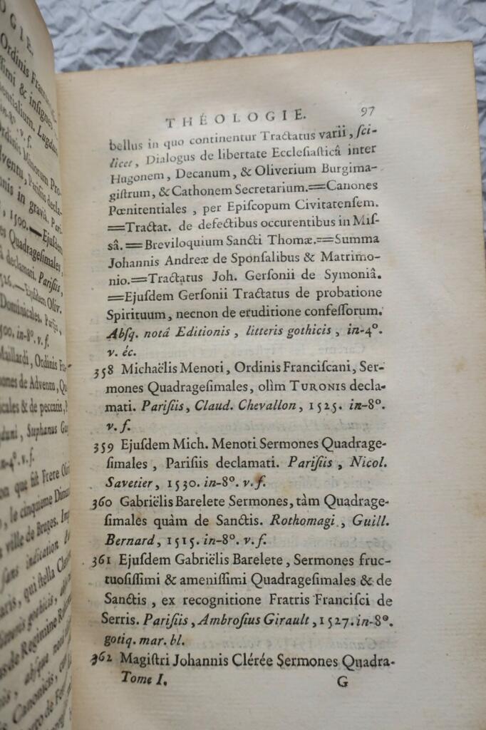 Supplement to Instructive Bibliography - Gaignat Library Catalog