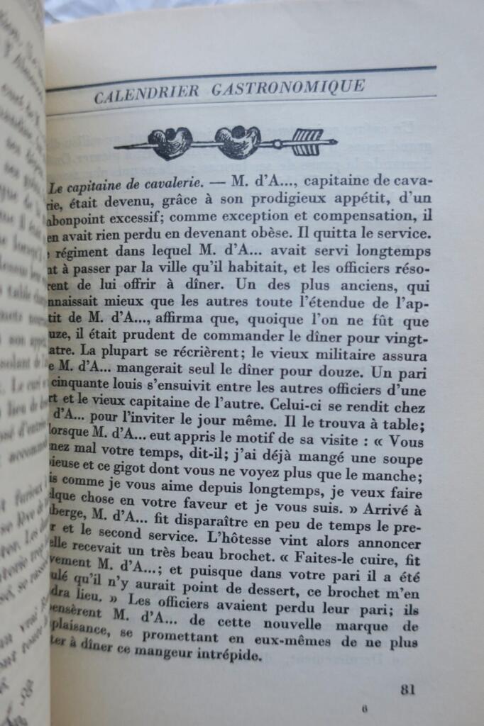 Gastronomic Calendar and Literary Works