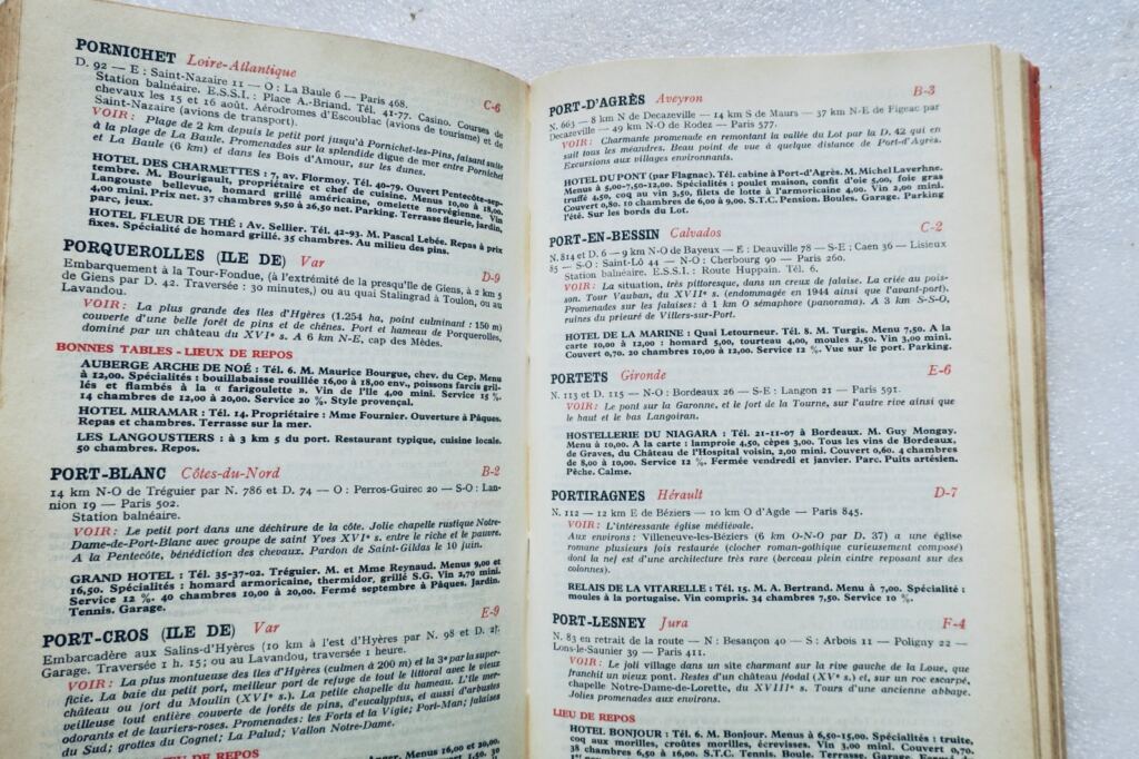 gastronomie Guide Kléber-Colombes des touristes gastronomes 1962