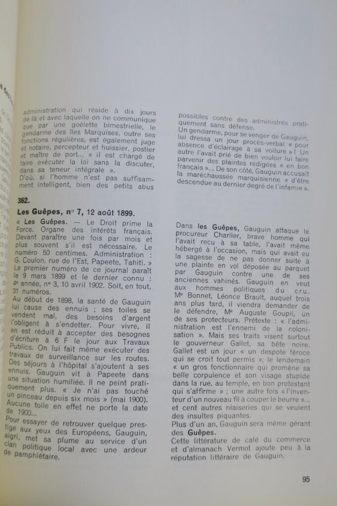 Katalog des Gauguin-Museums in Tahiti