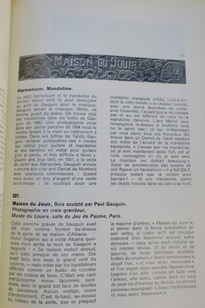 Katalog des Gauguin-Museums in Tahiti